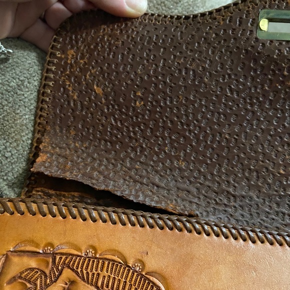 Vintage genuine leather purse clutch - Picture 5 of 9